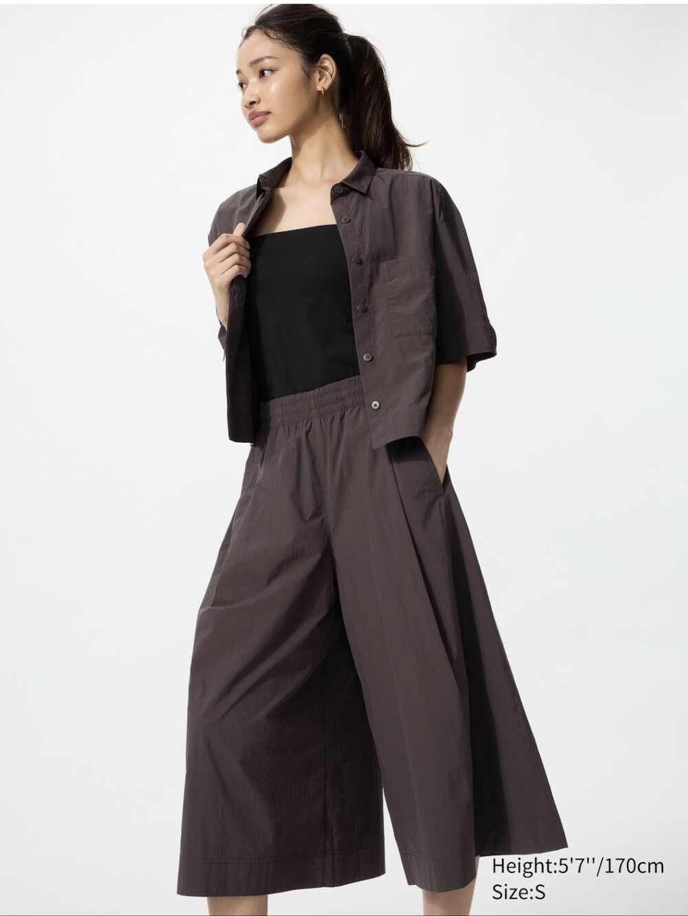 Uniqlo Nylon Cullotes Medium Brown Used